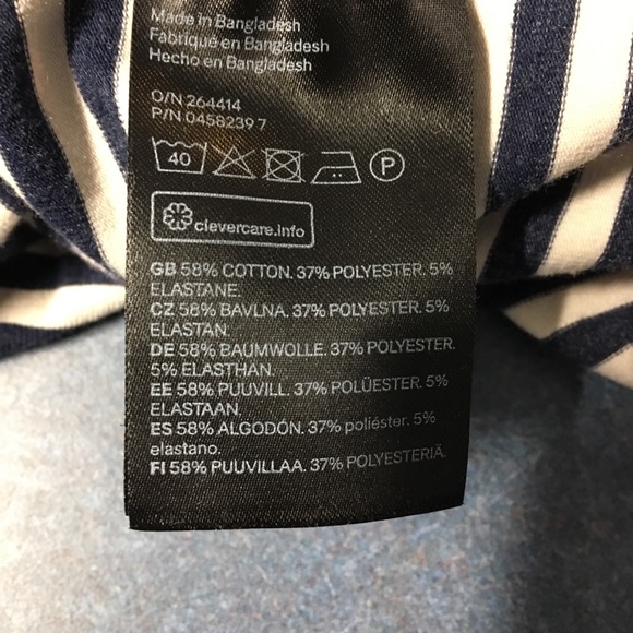 Basic H&M Blue White T-Shirt Dress - Picture 6 of 6